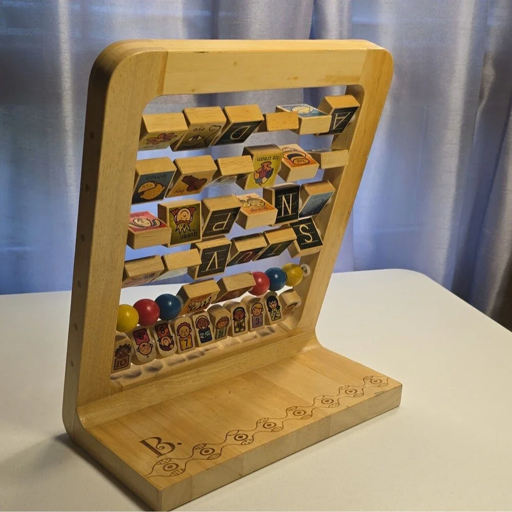B. Toys Wooden Alphabet & Counting Educational Toy for Ages 3-7